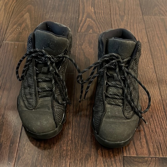 Kids Jordan 13 Retro Black Cat - Picture 3 of 7